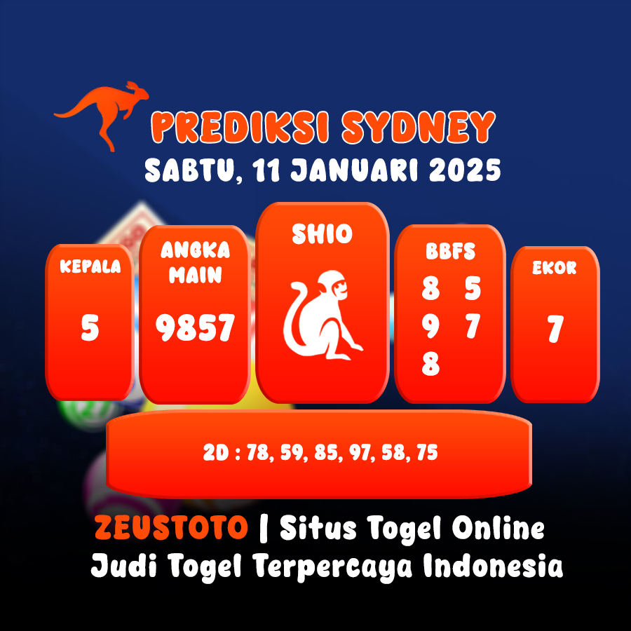 PREDIKSI TOGEL SYDNEY HARI INI 11 JANUARI 2025