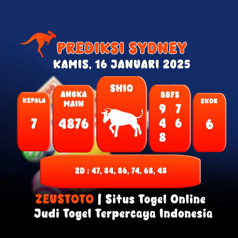 PREDIKSI TOGEL SYDNEY HARI INI 16 JANUARI 2025