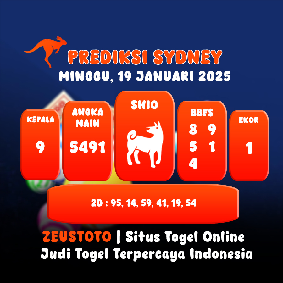 PREDIKSI TOGEL SYDNEY HARI INI 19 JANUARI 2025