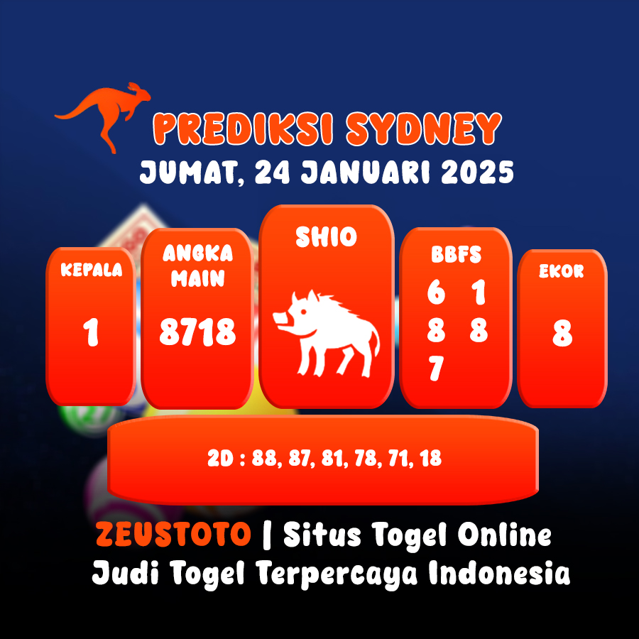 PREDIKSI TOGEL SYDNEY HARI INI 24 JANUARI 2025