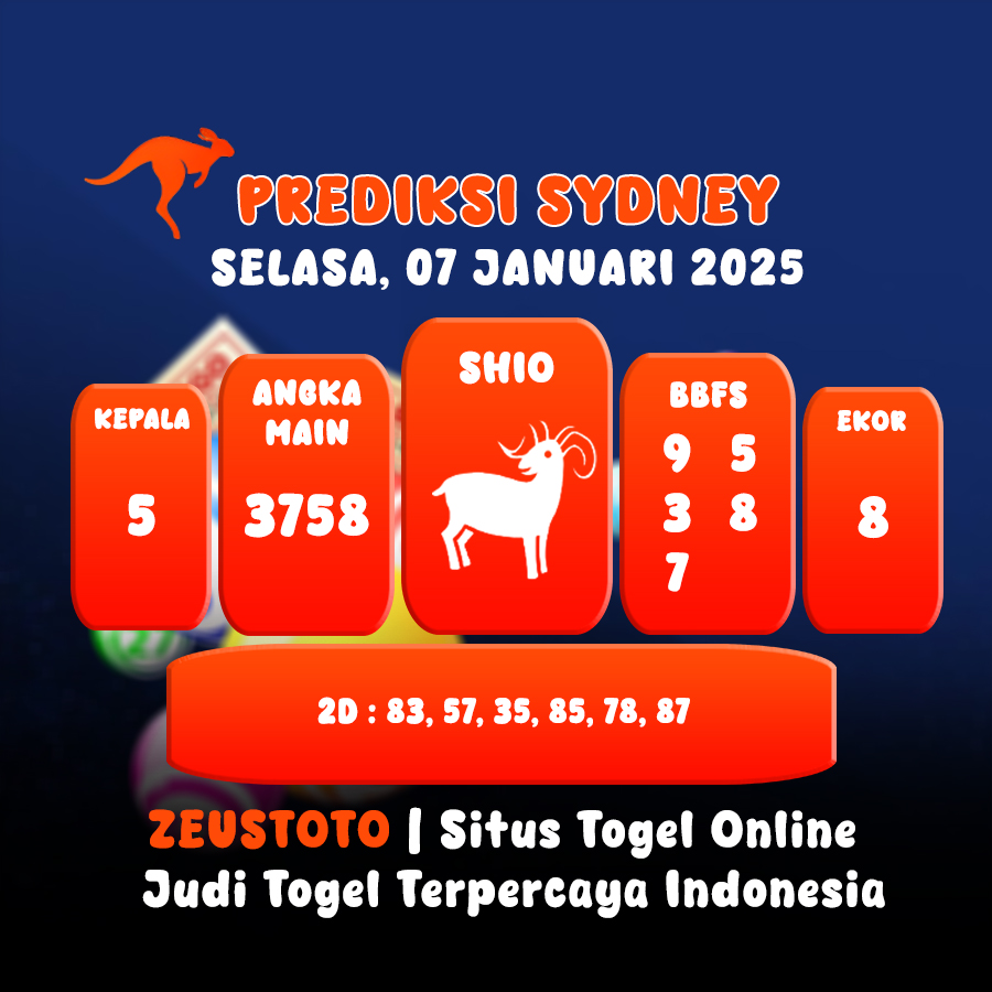 PREDIKSI TOGEL SYDNEY HARI INI 07 JANUARI 2025