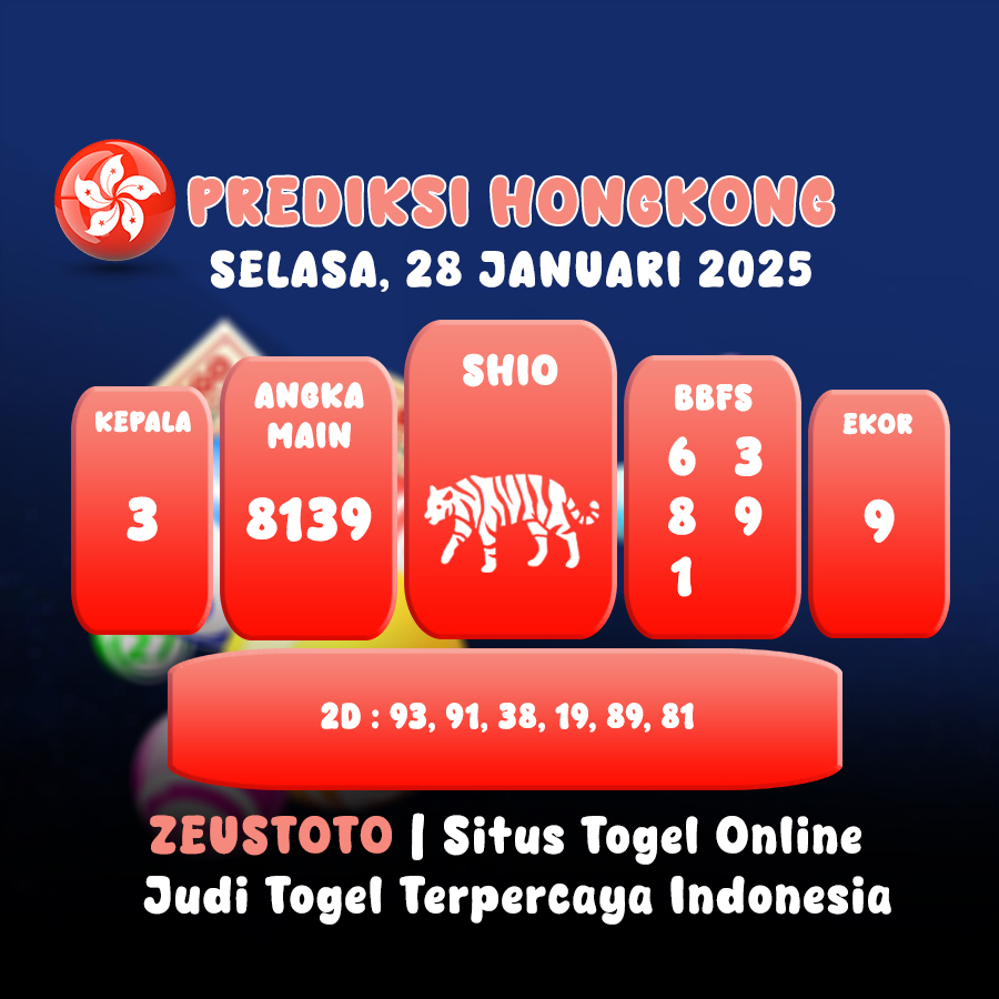 PREDIKSI TOGEL HONGKONG HARI INI 28 JANUARI 2025