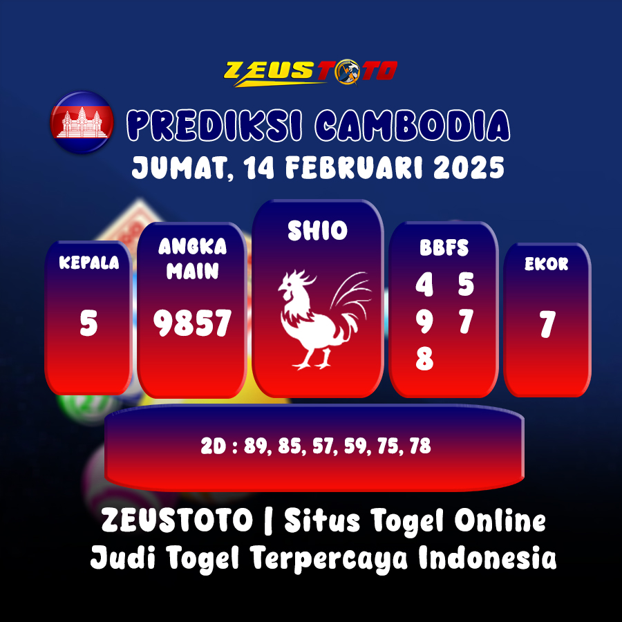 PREDIKSI TOGEL CAMBODIA HARI INI 14 FEBRUARI 2025