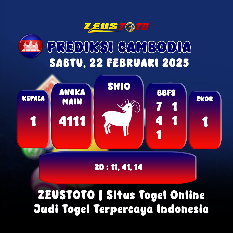 PREDIKSI TOGEL CAMBODIA HARI INI 22 FEBRUARI 2025