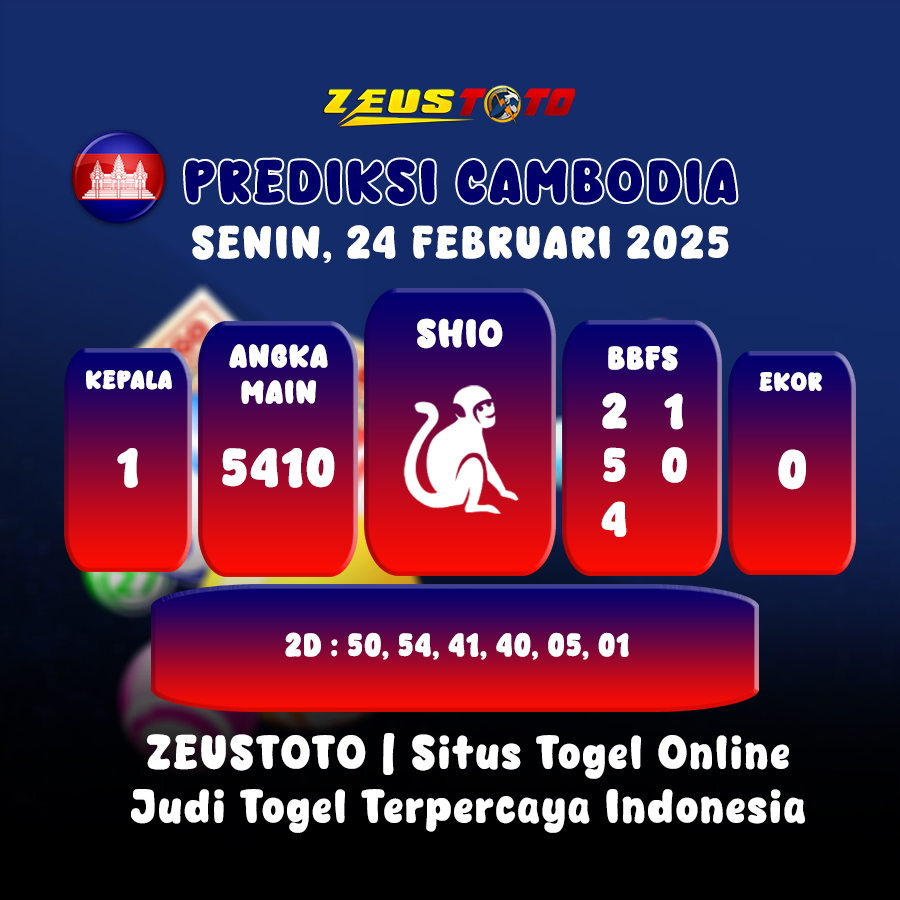 PREDIKSI TOGEL CAMBODIA HARI INI 24 FEBRUARI 2025