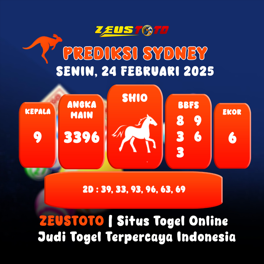 PREDIKSI TOGEL SYDNEY HARI INI 24 FEBRUARI 2025