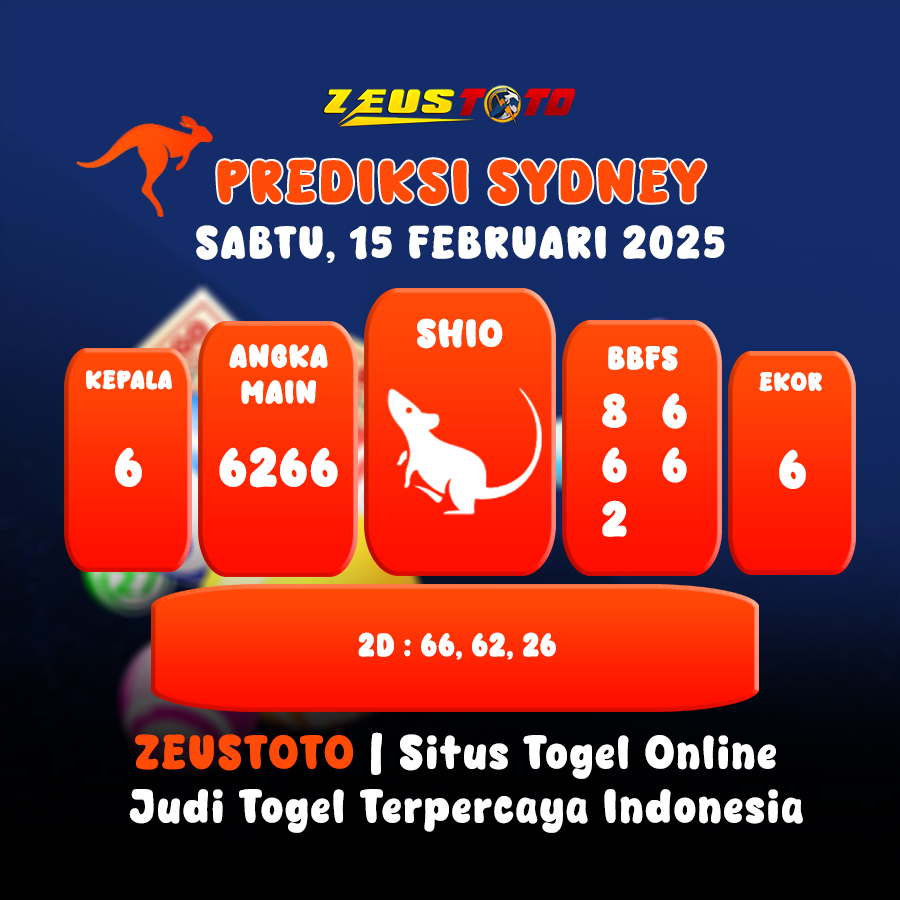 PREDIKSI TOGEL SYDNEY HARI INI 15 FEBRUARI 2025