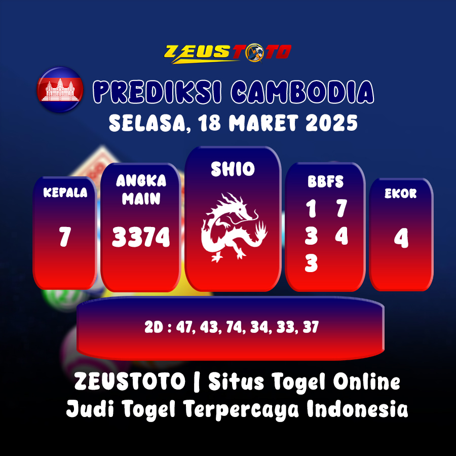 PREDIKSI TOGEL CAMBODIA HARI INI 18 MARET 2025