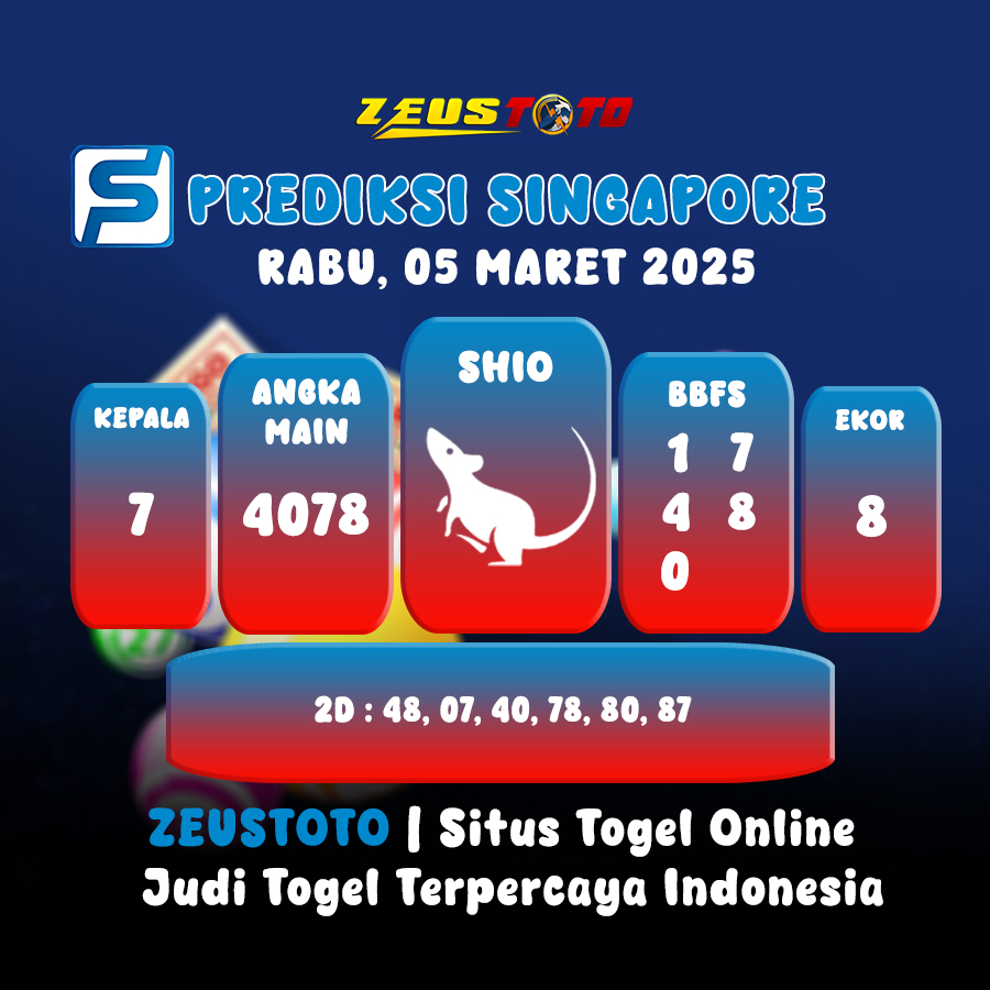 PREDIKSI TOGEL SINGAPORE HARI INI 05 MARET 2025