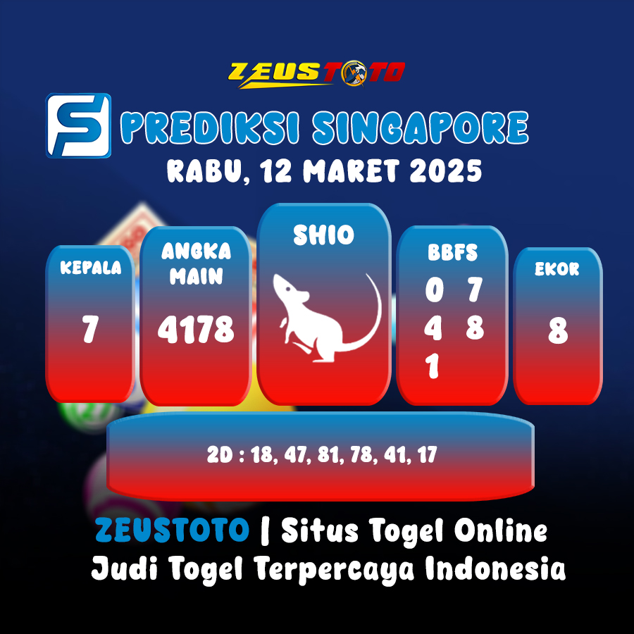 PREDIKSI TOGEL SINGAPORE HARI INI 12 MARET 2025