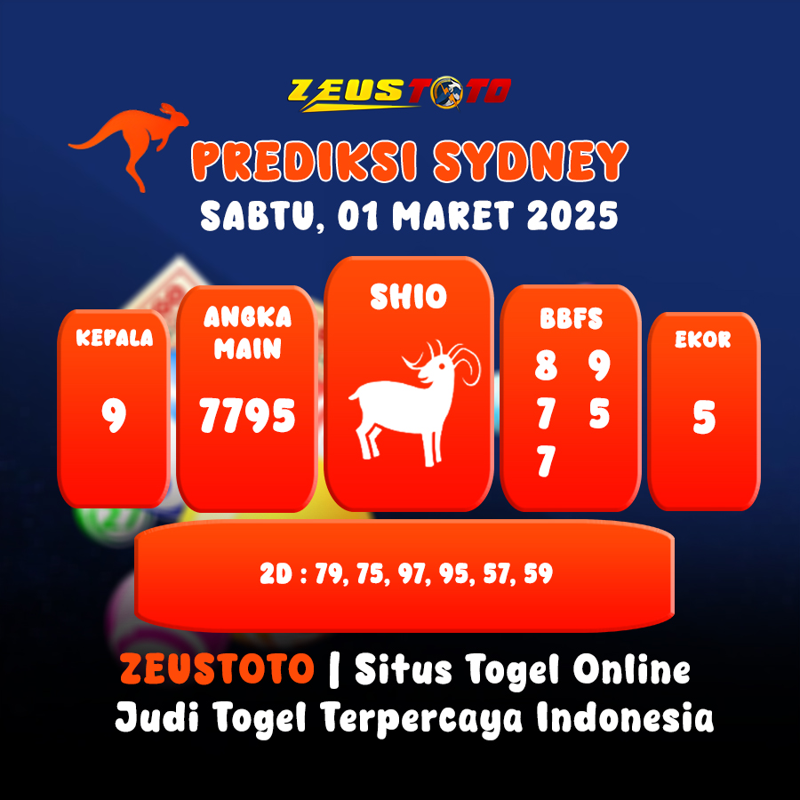 PREDIKSI TOGEL SYDNEY HARI INI 01 MARET 2025