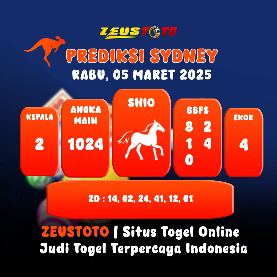 PREDIKSI TOGEL SYDNEY HARI INI 05 MARET 2025