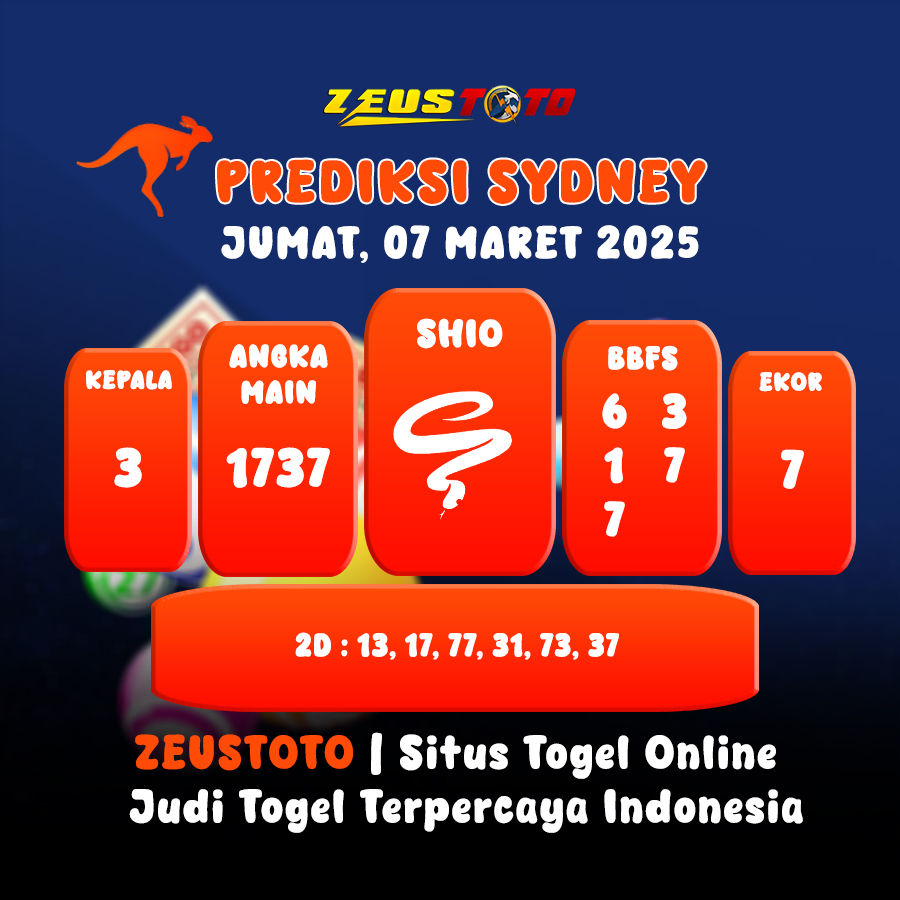 PREDIKSI TOGEL SYDNEY HARI INI 07 MARET 2025