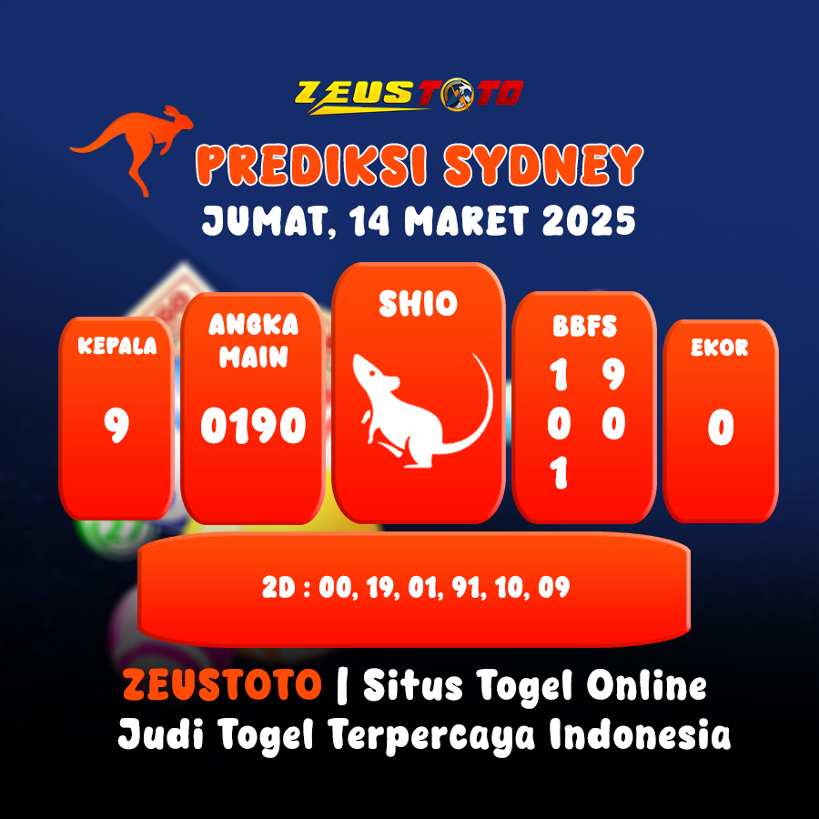 PREDIKSI TOGEL SYDNEY HARI INI 14 MARET 2025